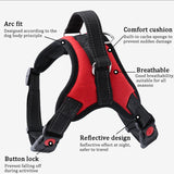 Nylon Adjustable Pet Harness For Dogs Reflective Dog Harness No Pull