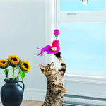 KONG - Connects Window Teaser - Colorful Bird for Enticing Cat Play