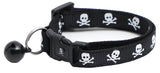 Skulls And Crossbones Black Cat Collar