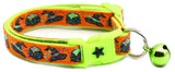 Witches Brew Orange  Green Cat Collar