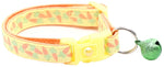 Pastel Carrots On Yellow Cat Collar