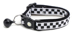 Black And White Checks Cat Collar