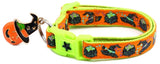 Witches Brew Orange  Green Cat Collar
