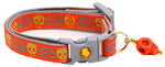 Gold Glitter Skulls Breakaway Cat Collar