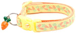 Pastel Carrots On Yellow Cat Collar