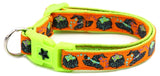 Witches Brew Orange  Green Cat Collar