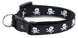 Skulls And Crossbones Black Cat Collar