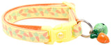 Pastel Carrots On Yellow Cat Collar