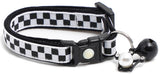 Black And White Checks Cat Collar