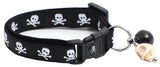 Skulls And Crossbones Black Cat Collar