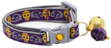 Gold Glitter Skulls Breakaway Cat Collar