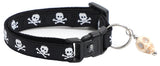Skulls And Crossbones Black Cat Collar