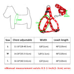 Nylon Dog Harness and Leash Set Adjustable