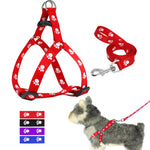 Nylon Dog Harness and Leash Set Adjustable