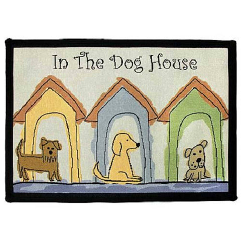 PB Paws & Co. Pet Collection Tapestry Pet Mats, Dog Houses