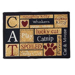PB Paws & Co. Pet Collection Tapestry Pet Mats, I Love Cats Pattern