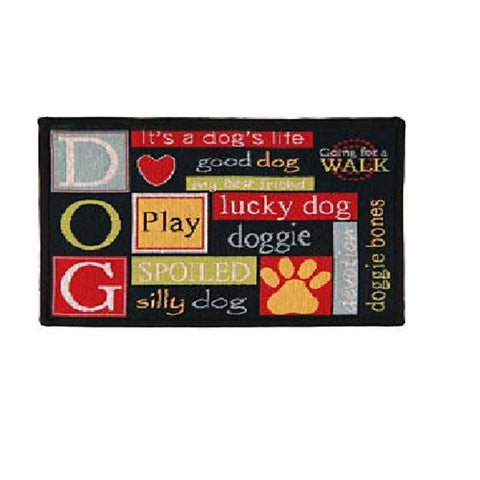 PB Paws & Co.Pet Collection Tapestry Pet Mat I Love Dogs Pattern