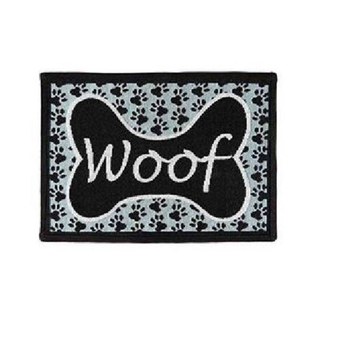 PB Paws & Co. Pet Collection Tapestry Pet Mat Woof And Bone Pattern