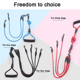 Double Dual Two Heads Dogs Leash 2 Way