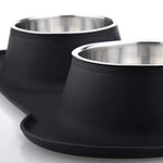 Antislip Double Dog Bowl With Silicone Mat Durable Stainless Steel