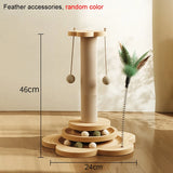 Wooden Cat Toy Tower