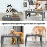 Elevated Dog Bowls 5 Adjustable Heights Raised Dog Food Water Bowl