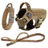 Tactical Dog Harness Leash Collar Set