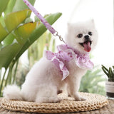 Lace Floral Printed Pet Harness