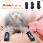 4PCS Double Side Anti-Slip Dog Socks with Adjustable Straps