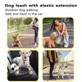 Reflective Shock Absorbing Dog Leashes with Car Seatbelt