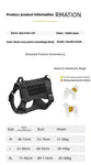 Adjustable Tactical Dog Harness Collar and Leash Set Durable No Pull