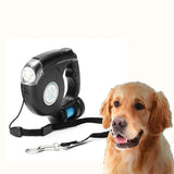 Extendable 4.5M Retractable LED Dog Leash With Garbage Bags