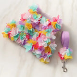 Lace Floral Printed Pet Harness