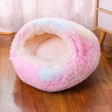Plush Round Cat Bed
