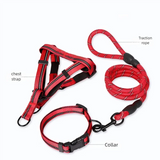 Nylon Harness Collar Leash Three-Piece Set