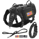 Tactical Military Dog Harness Collar Leash Set