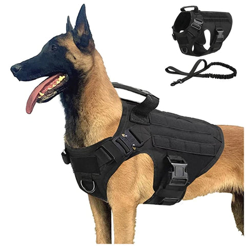 K9 Tactical Military Dog Harness And Leash Set.