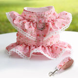 Lace Floral Printed Pet Harness