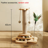 Wooden Cat Toy Tower
