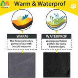 ATUBAN Waterproof Dog Raincoat Cold Weather Reflective