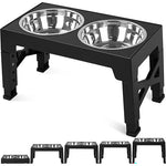 Elevated Dog Bowls 5 Adjustable Heights Raised Dog Food Water Bowl