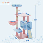 Flower Cat Tree Multi-Level Cat Tower with Sisal Covered Scratching