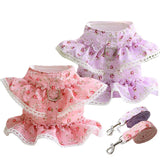 Lace Floral Printed Pet Harness