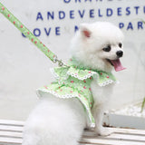 Lace Floral Printed Pet Harness