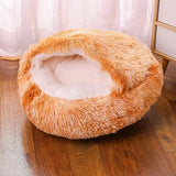 Plush Round Cat Bed
