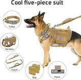 Tactical Military Dog Harness Collar Leash Set