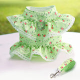 Lace Floral Printed Pet Harness