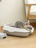 Semi-Enclosed Litter Box Splatter-Proof
