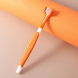 Three Sided Pet Toothbrush Three-Head Pet Toothbrush For Dogs And Cats
