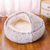 Plush Round Cat Bed